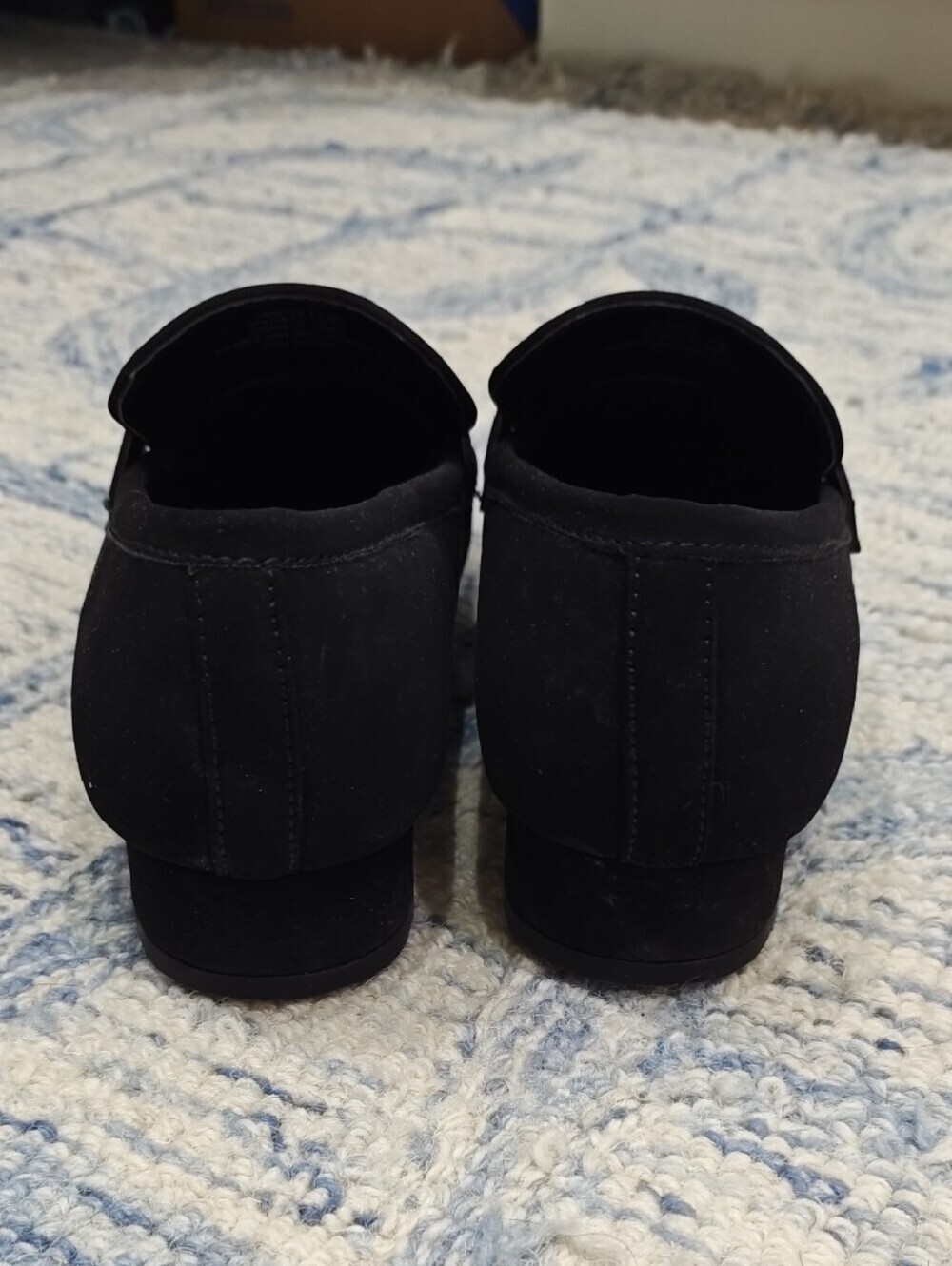 Black Rivet Women's Janelle Black Suede Penny Loafers - Classic Slip-On Style - Picture 5 of 7